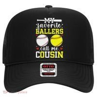 My Favorite Ballers Call Me Cousin Baseball Softball Cousin Hat thumb 0