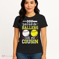 My Favorite Ballers Call Me Cousin Baseball Softball Cousin Women's T-Shirt thumb 4
