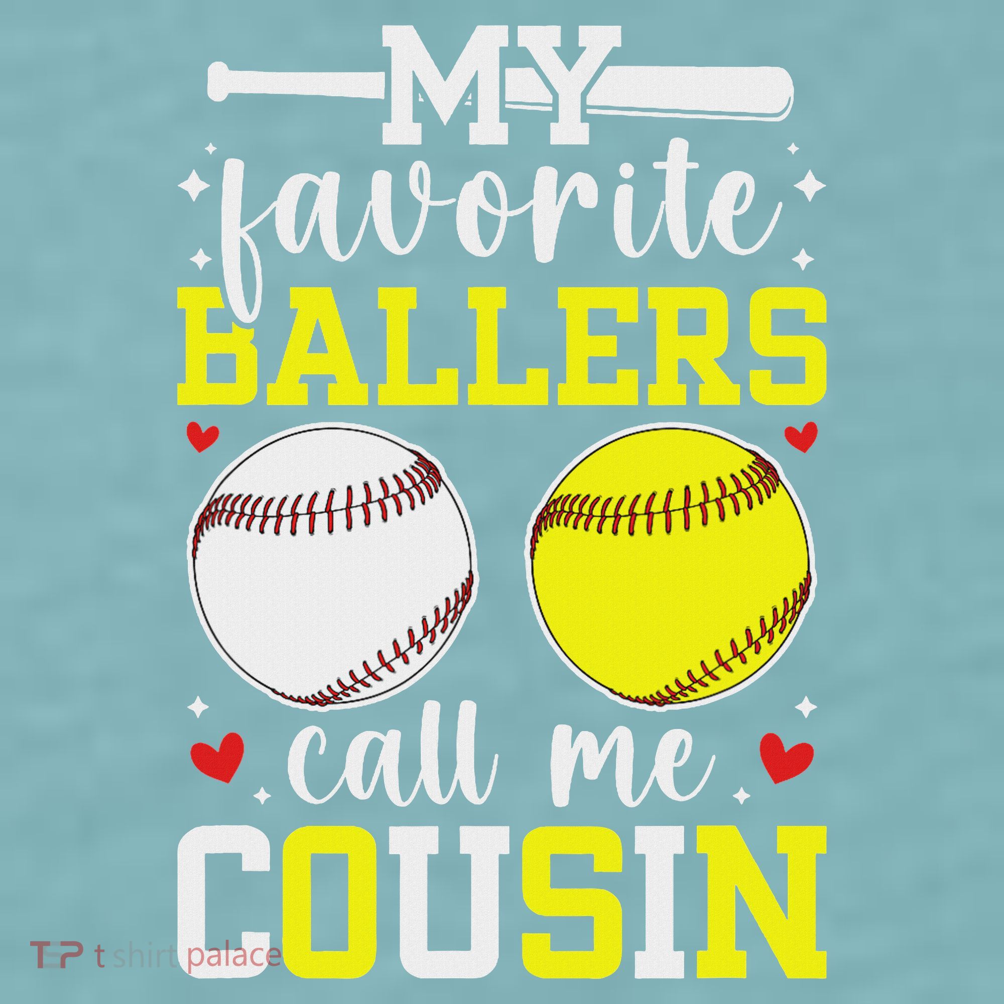 My Favorite Ballers Call Me Cousin Baseball Softball Cousin Sueded Cloud Jersey T-Shirt