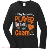 My Favorite Basketball Player Calls Me Gram Women's Long Sleeve Shirt thumb 0
