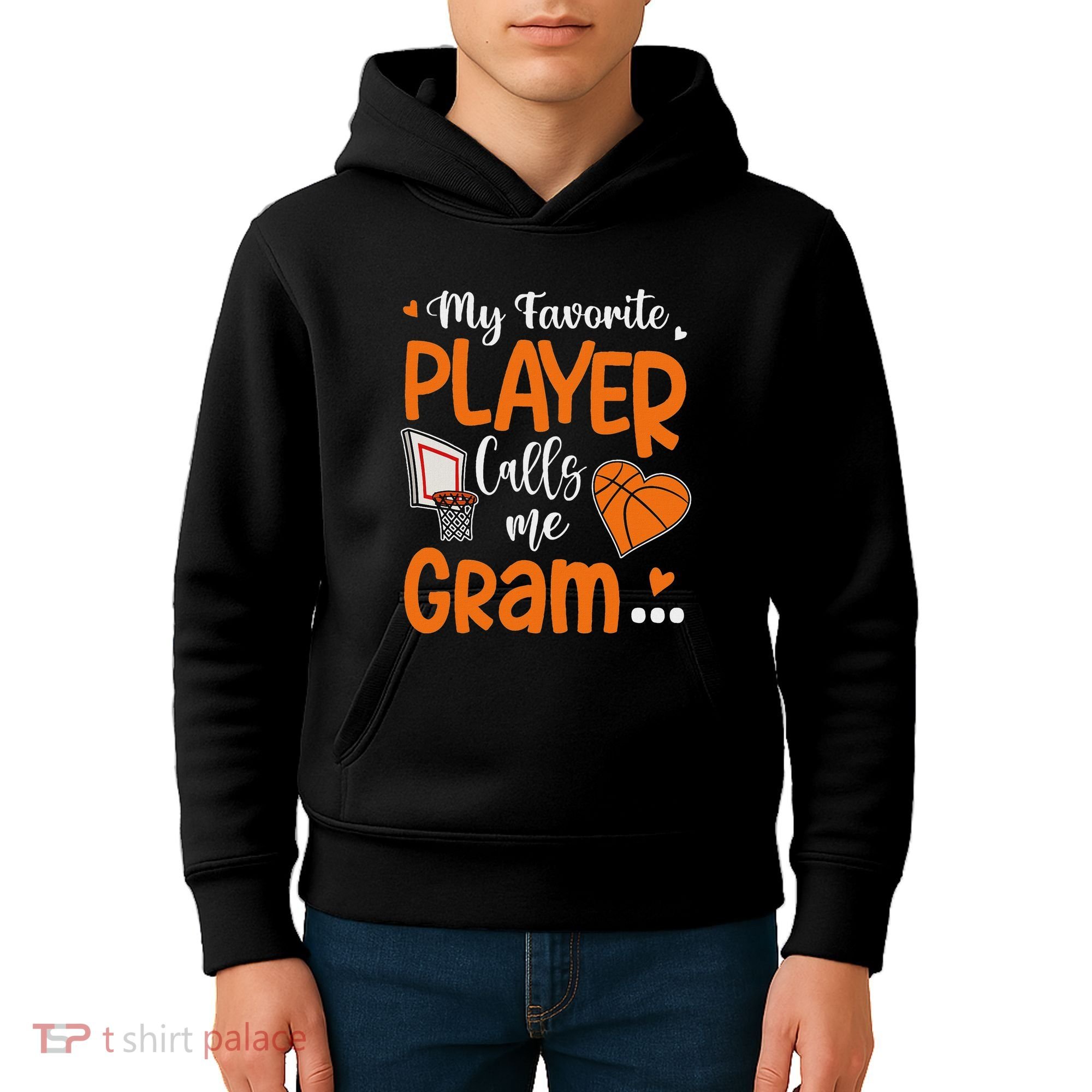 My Favorite Basketball Player Calls Me Gram Kids Hoodie