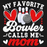 My Favorite Bowler Calls Me Mom Of A Bowler Mama Bowling Mom Ornament thumb 1