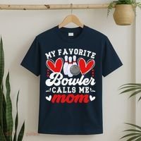 My Favorite Bowler Calls Me Mom Of A Bowler Mama Bowling Mom T-Shirt thumb 2
