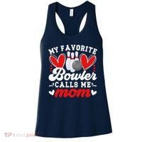 My Favorite Bowler Calls Me Mom Of A Bowler Mama Bowling Mom Women's Tank Top thumb 0
