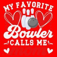 My Favorite Bowler Calls Me Mom Of A Bowler Mama Bowling Mom Santa Hat thumb 1