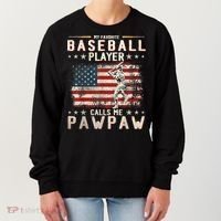My Favorite Baseball Player Calls Me Pawpaw Flag Father Day Women's Sweatshirt thumb 0