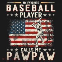 My Favorite Baseball Player Calls Me Pawpaw Flag Father Day Apron thumb 3