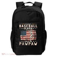 My Favorite Baseball Player Calls Me Pawpaw Flag Father Day Backpack thumb 0