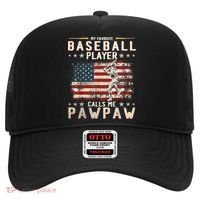 My Favorite Baseball Player Calls Me Pawpaw Flag Father Day Hat thumb 0