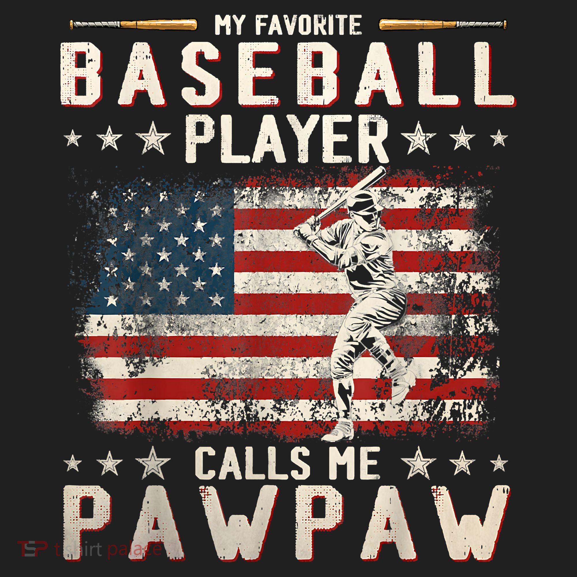 My Favorite Baseball Player Calls Me Pawpaw Flag Father Day Hat