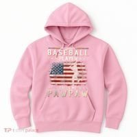My Favorite Baseball Player Calls Me Pawpaw Flag Father Day Hoodie thumb 0