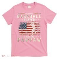 My Favorite Baseball Player Calls Me Pawpaw Flag Father Day T-Shirt thumb 0