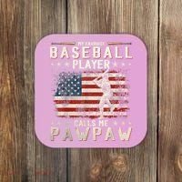 My Favorite Baseball Player Calls Me Pawpaw Flag Father Day Coaster thumb 0