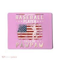 My Favorite Baseball Player Calls Me Pawpaw Flag Father Day Mousepad thumb 0