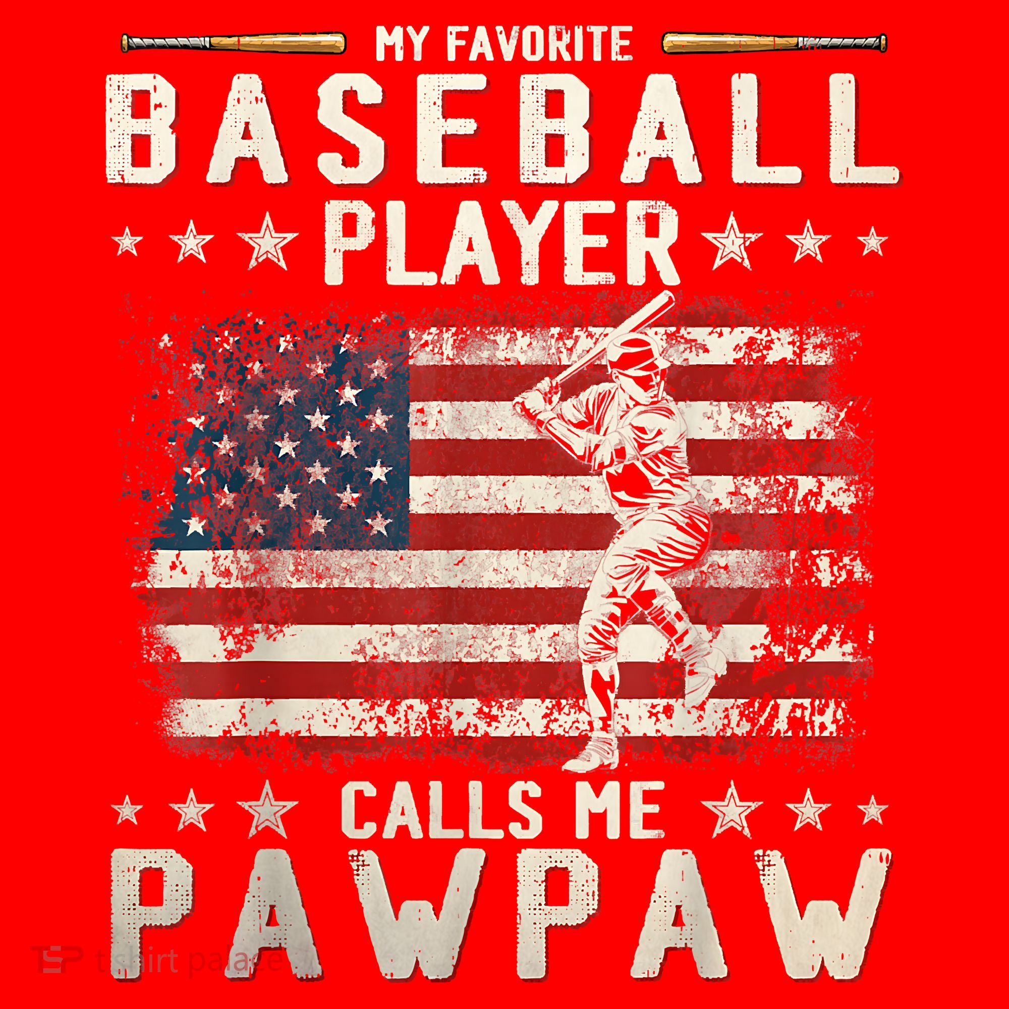 My Favorite Baseball Player Calls Me Pawpaw Flag Father Day Santa Hat