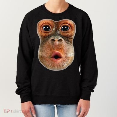 Monkey Face Breath Funny Women's Sweatshirt