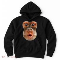 Monkey Face Breath Funny Hoodie thumb 0