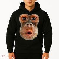 Monkey Face Breath Funny Hoodie thumb 2