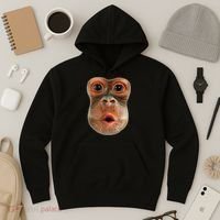 Monkey Face Breath Funny Hoodie thumb 3