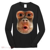 Monkey Face Breath Funny Long Sleeve Shirt thumb 0