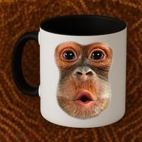 Monkey Face Breath Funny Coffee Mug thumb 2