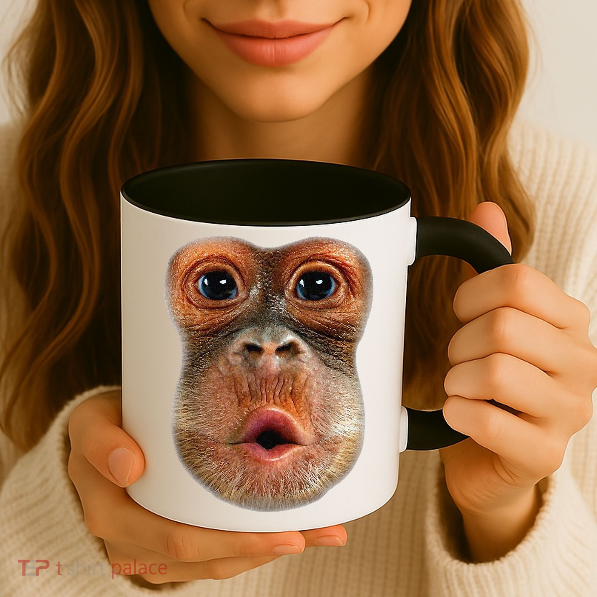 Monkey Face Breath Funny Coffee Mug