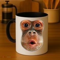 Monkey Face Breath Funny Coffee Mug thumb 4