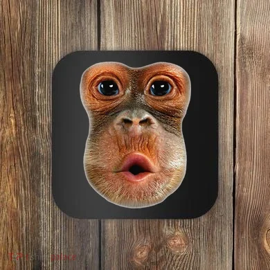 Monkey Face Breath Funny Coaster