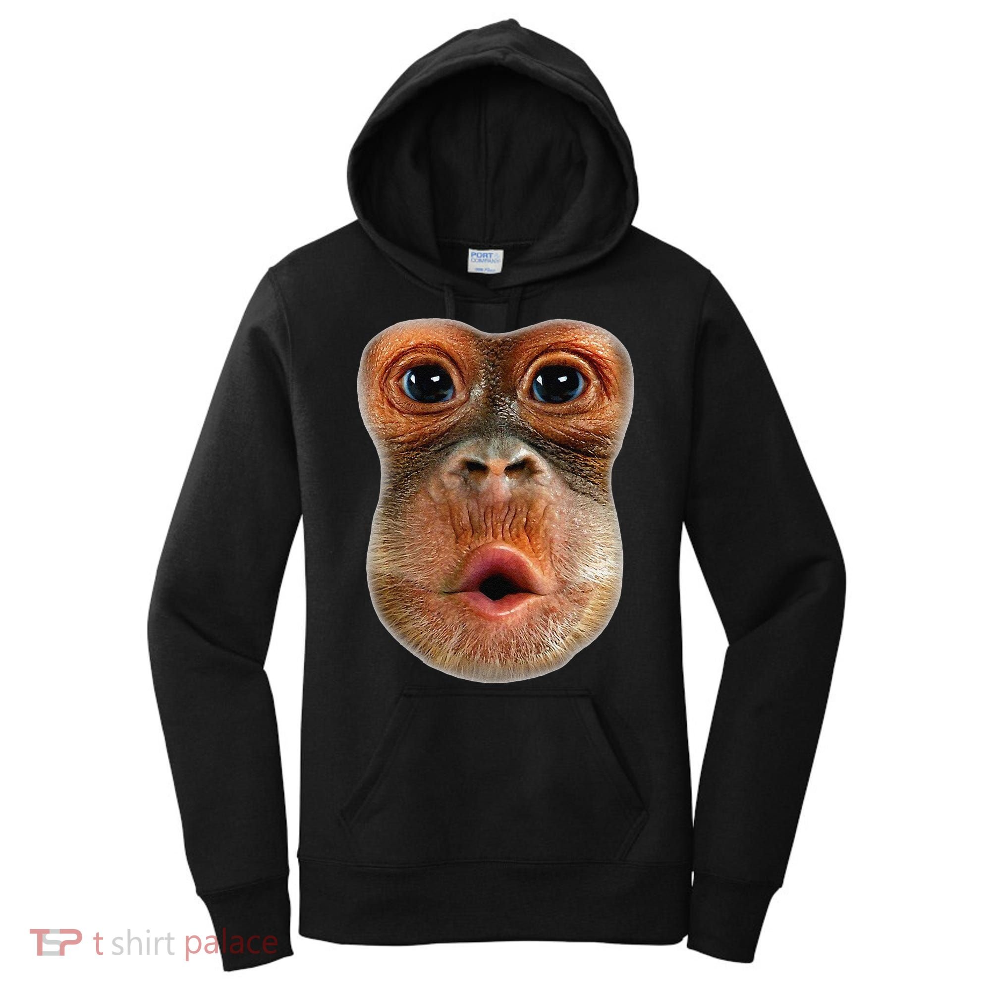 Monkey Face Breath Funny Women's Hoodie