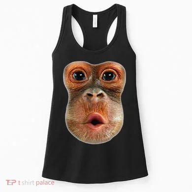 Monkey Face Breath Funny Women's Tank Top