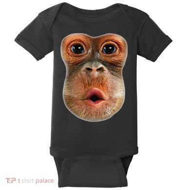 Monkey Face Breath Funny Baby Bodysuit
