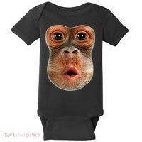 Monkey Face Breath Funny Baby Bodysuit thumb 0