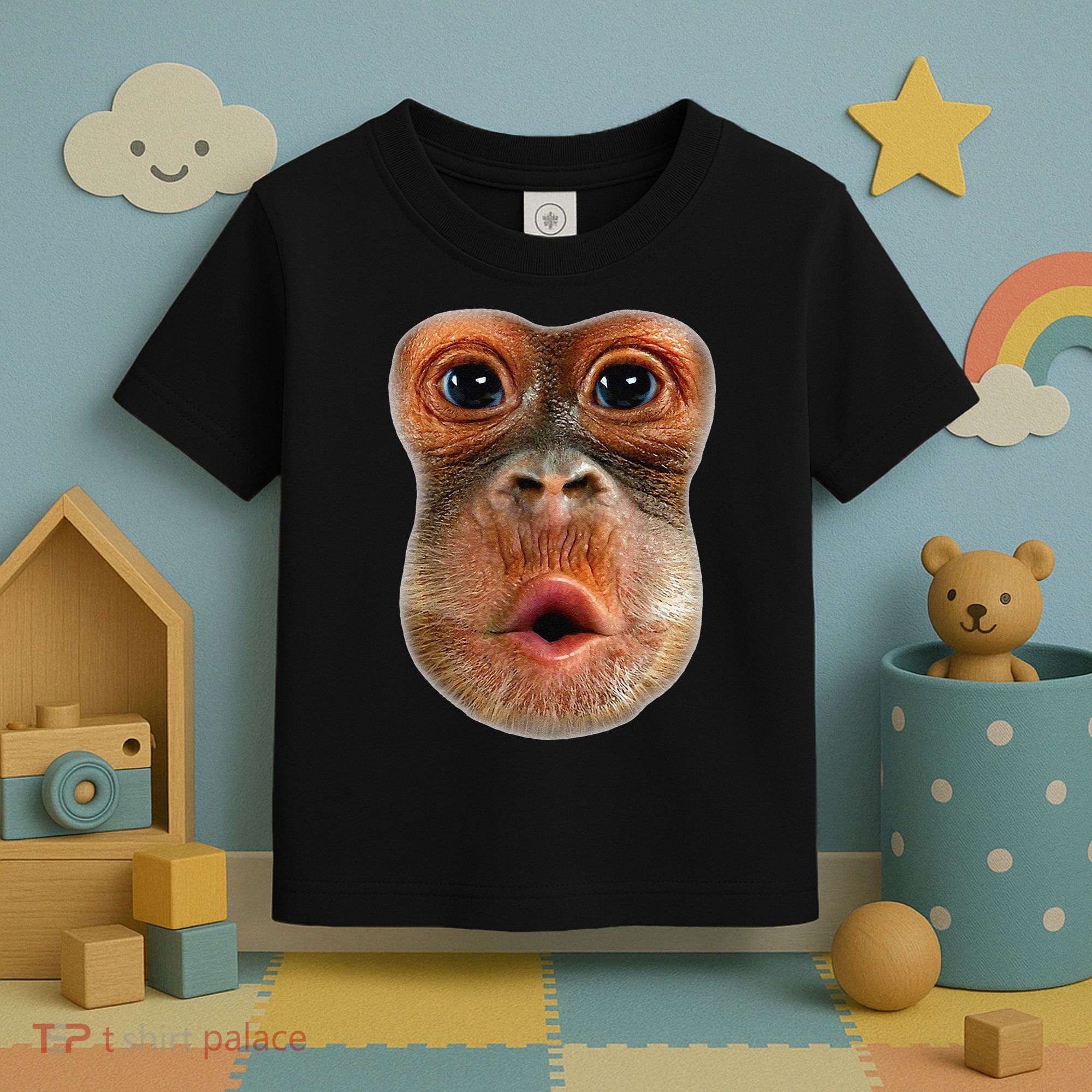 Monkey Face Breath Funny Toddler T-Shirt