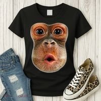 Monkey Face Breath Funny Women's T-Shirt thumb 3