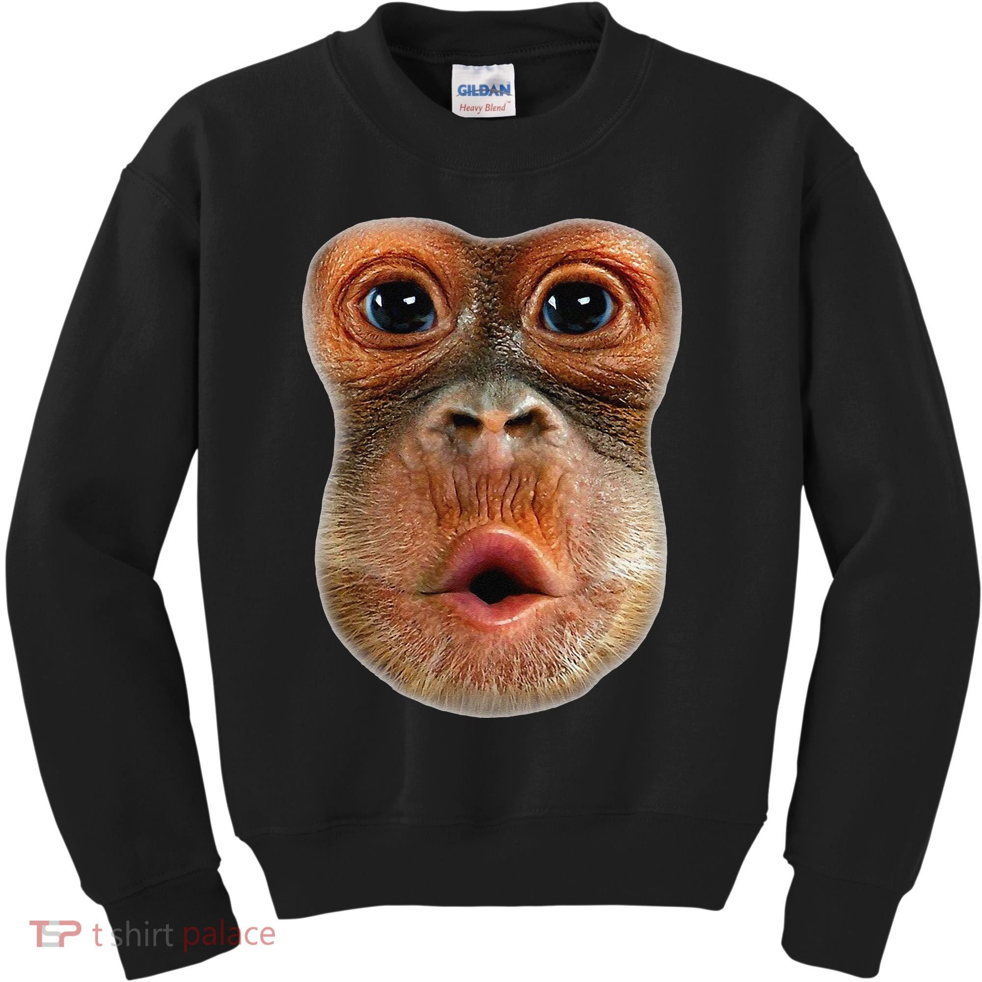 Monkey Face Breath Funny Kids Sweatshirt