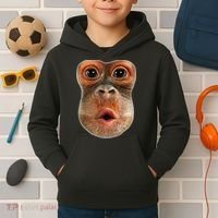 Monkey Face Breath Funny Kids Hoodie thumb 2