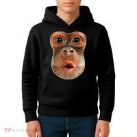 Monkey Face Breath Funny Kids Hoodie thumb 4