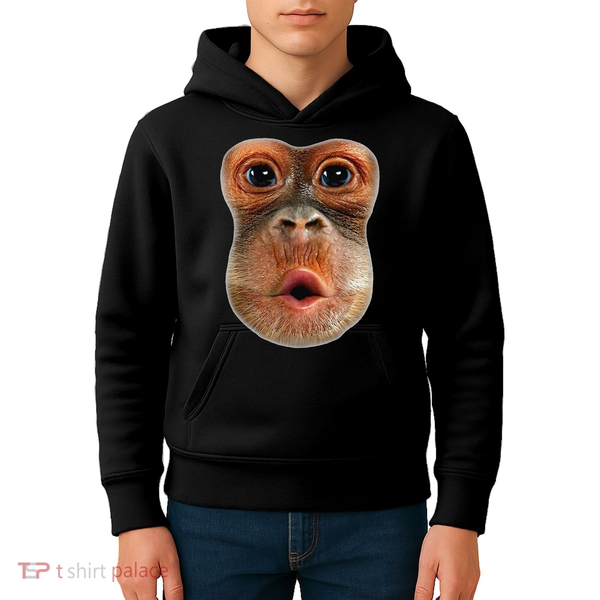 Monkey Face Breath Funny Kids Hoodie