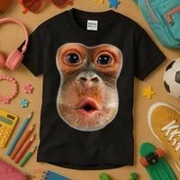 Monkey Face Breath Funny Kids T-Shirt thumb 3