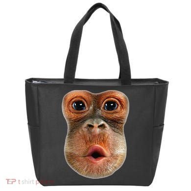 Monkey Face Breath Funny Tote Bag