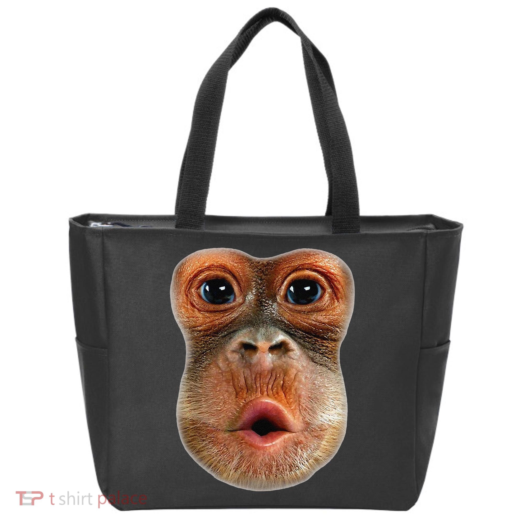 Monkey Face Breath Funny Tote Bag