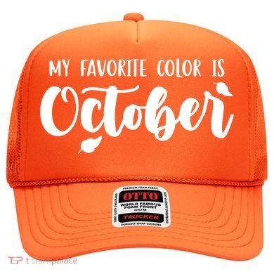 My Favorite Color Is October Hat