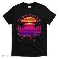 My Favorite Color Is Sunset Summer Retro T-Shirt thumb 0