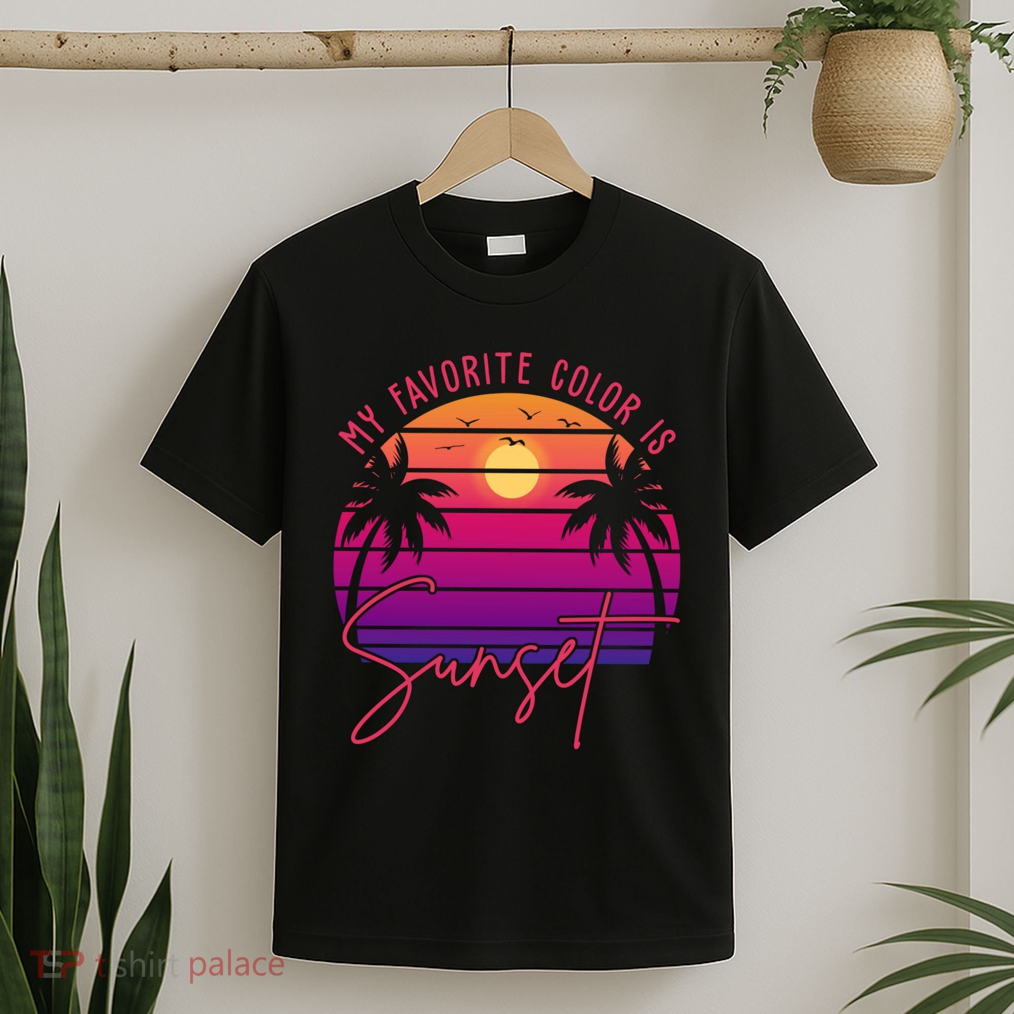 My Favorite Color Is Sunset Summer Retro T-Shirt