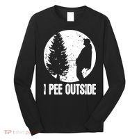 Mens Funny Camping Shirts For Men I Pee Outside Inappropriate TShirt Long Sleeve Shirt thumb 0