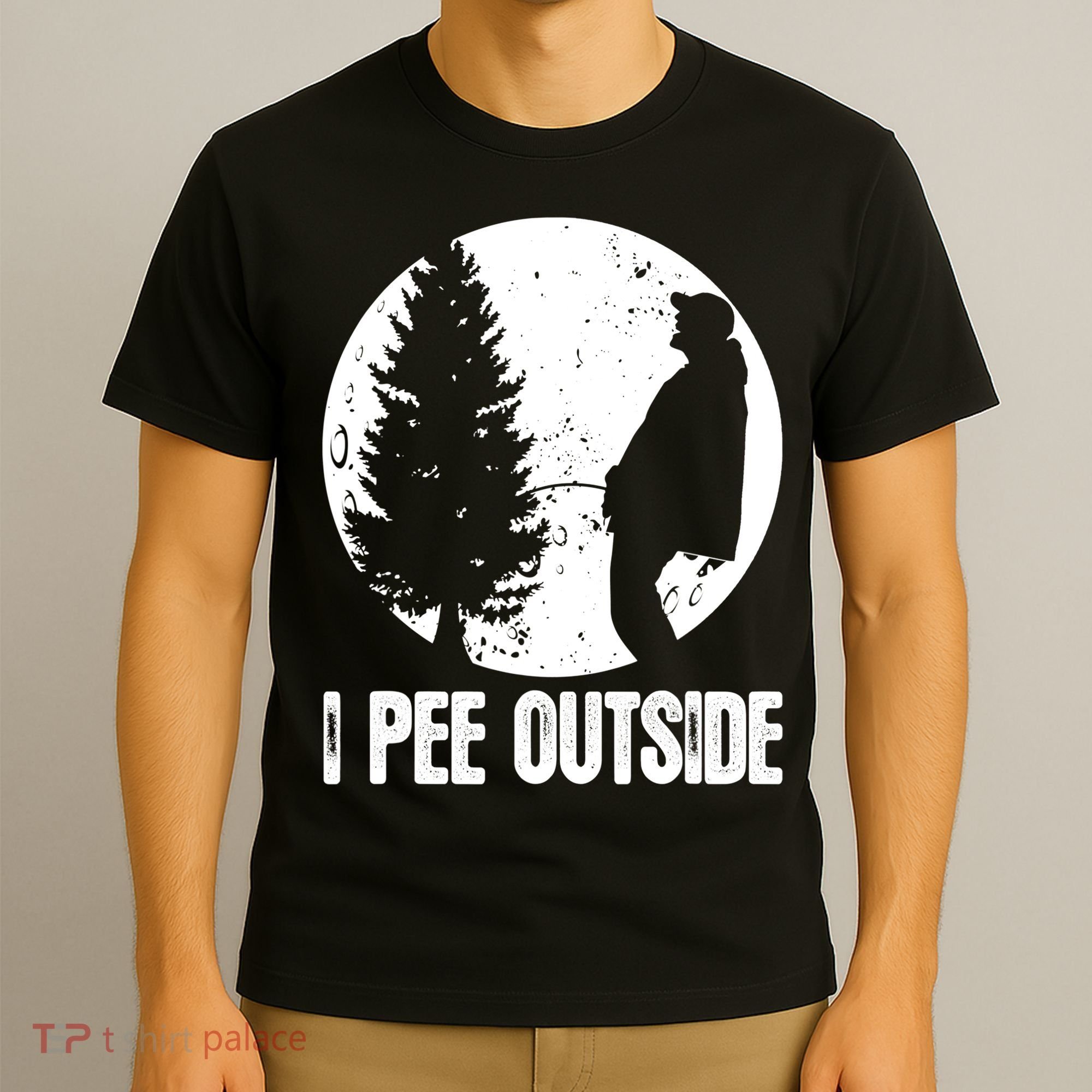 Mens Funny Camping Shirts For Men I Pee Outside Inappropriate TShirt T-Shirt