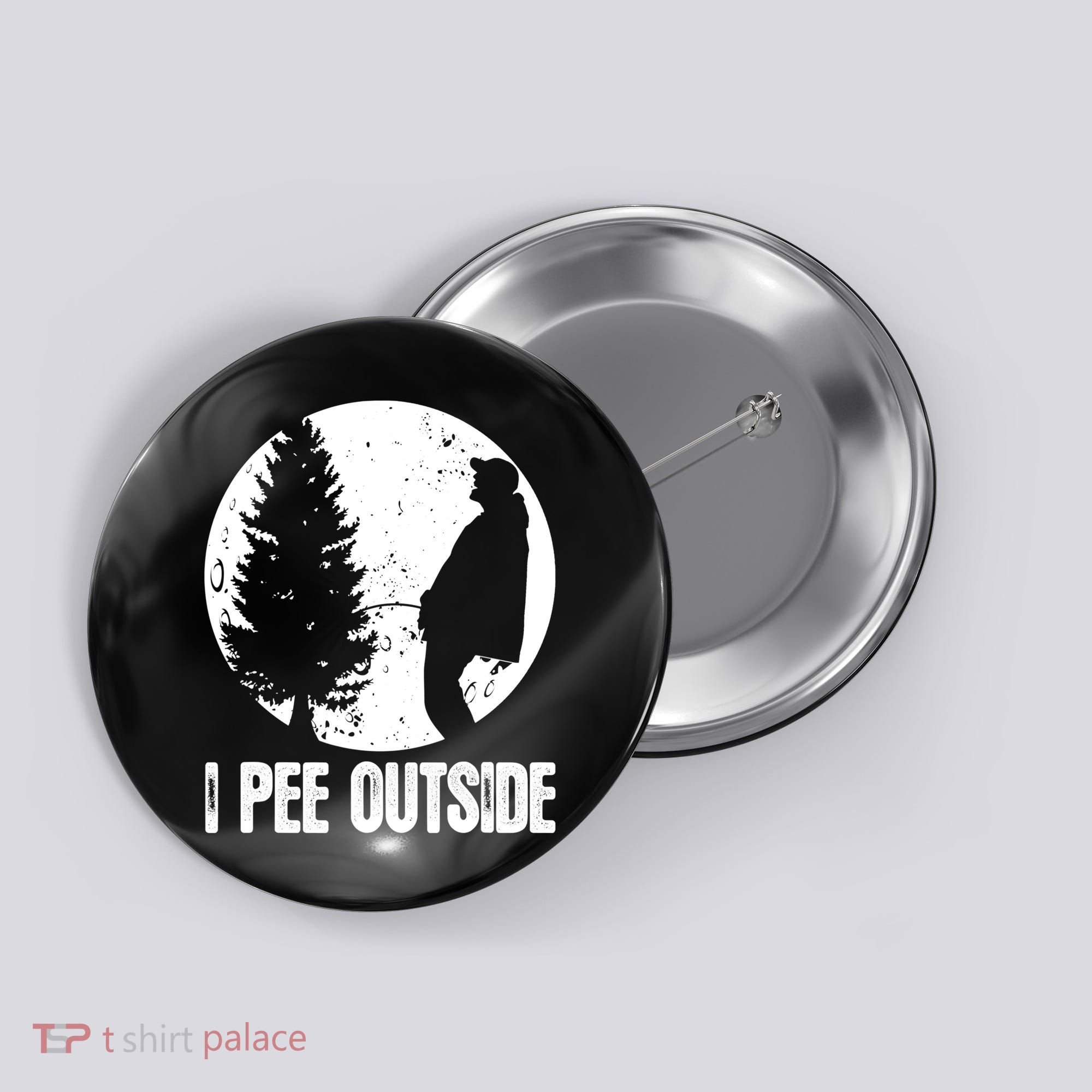 Mens Funny Camping Shirts For Men I Pee Outside Inappropriate TShirt Button