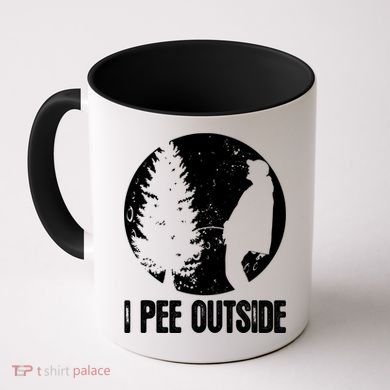 Mens Funny Camping Shirts For Men I Pee Outside Inappropriate TShirt Coffee Mug