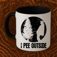 Mens Funny Camping Shirts For Men I Pee Outside Inappropriate TShirt Coffee Mug thumb 2