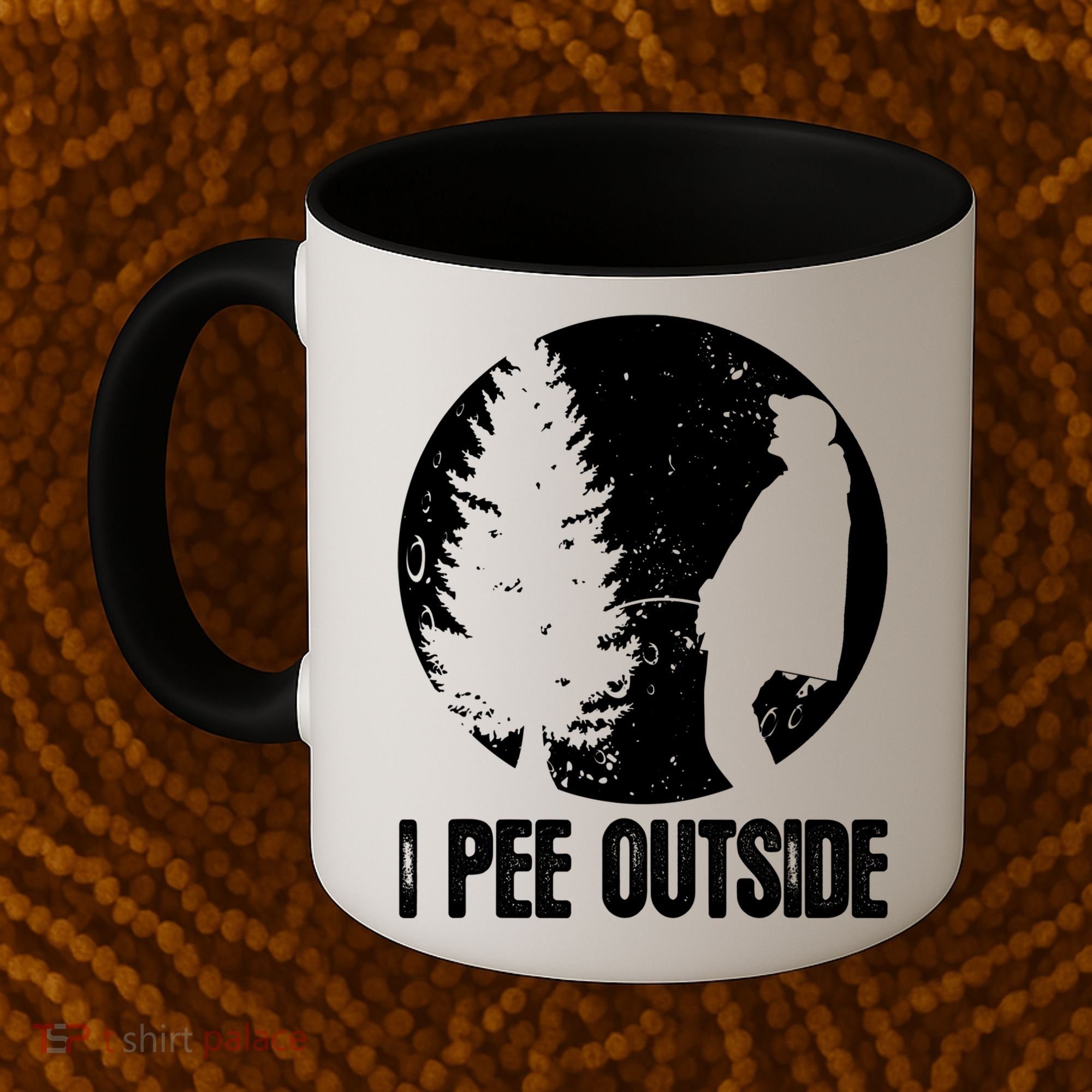 Mens Funny Camping Shirts For Men I Pee Outside Inappropriate TShirt Coffee Mug